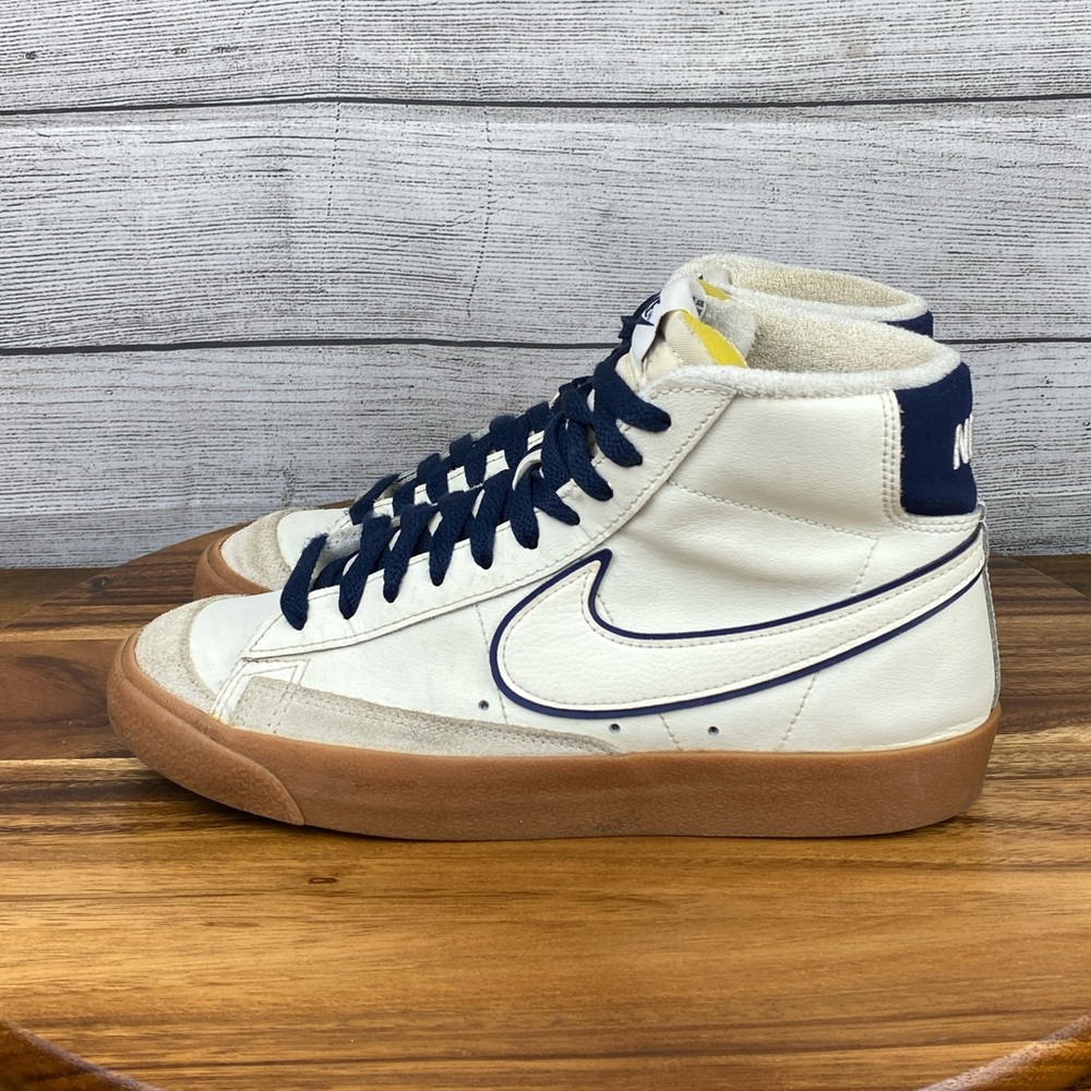Nike Blazer Mid 77 Premium Sail Navy Gum Shoes DQ7672-100 Men’s Sneaker Size 8